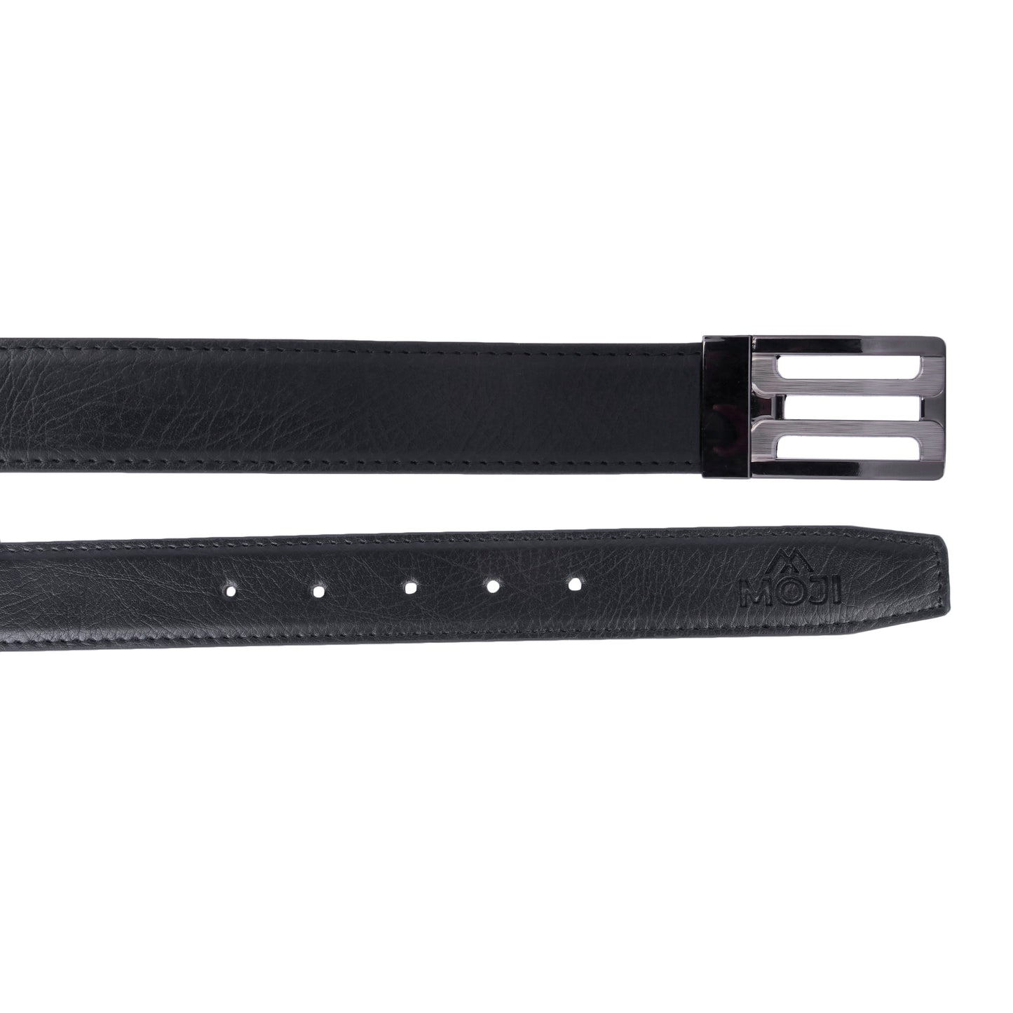 MOJI Men's Reversible Vegan Leather Belt (Textured) | Formal & Casual