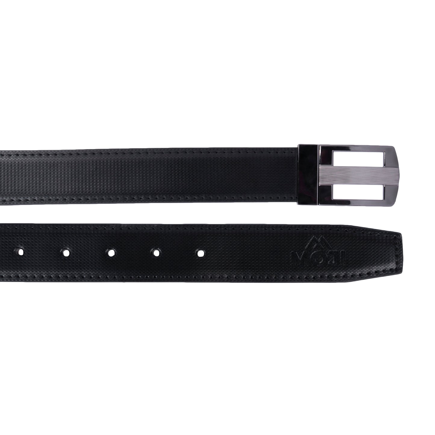 MOJI Men's Reversible Vegan Leather Belt (Textured) | Formal & Casual