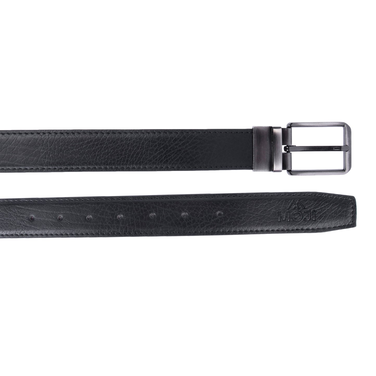 MOJI Men's Reversible Vegan Leather Belt (Textured) | Formal & Casual