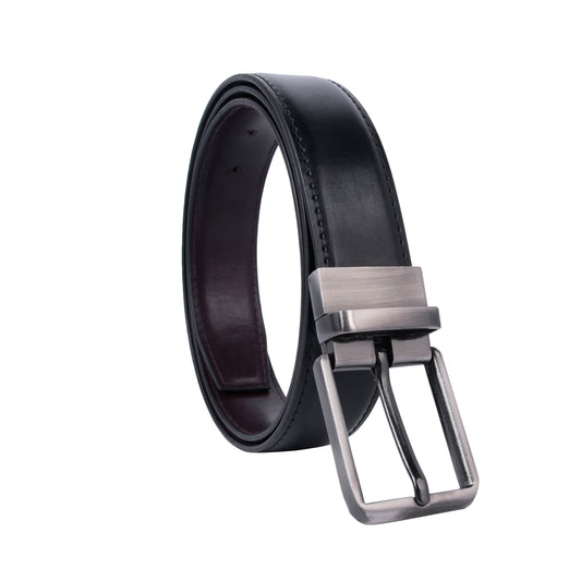 MOJI Men's Reversible Vegan Leather Belt (Plain) | Formal & Casual