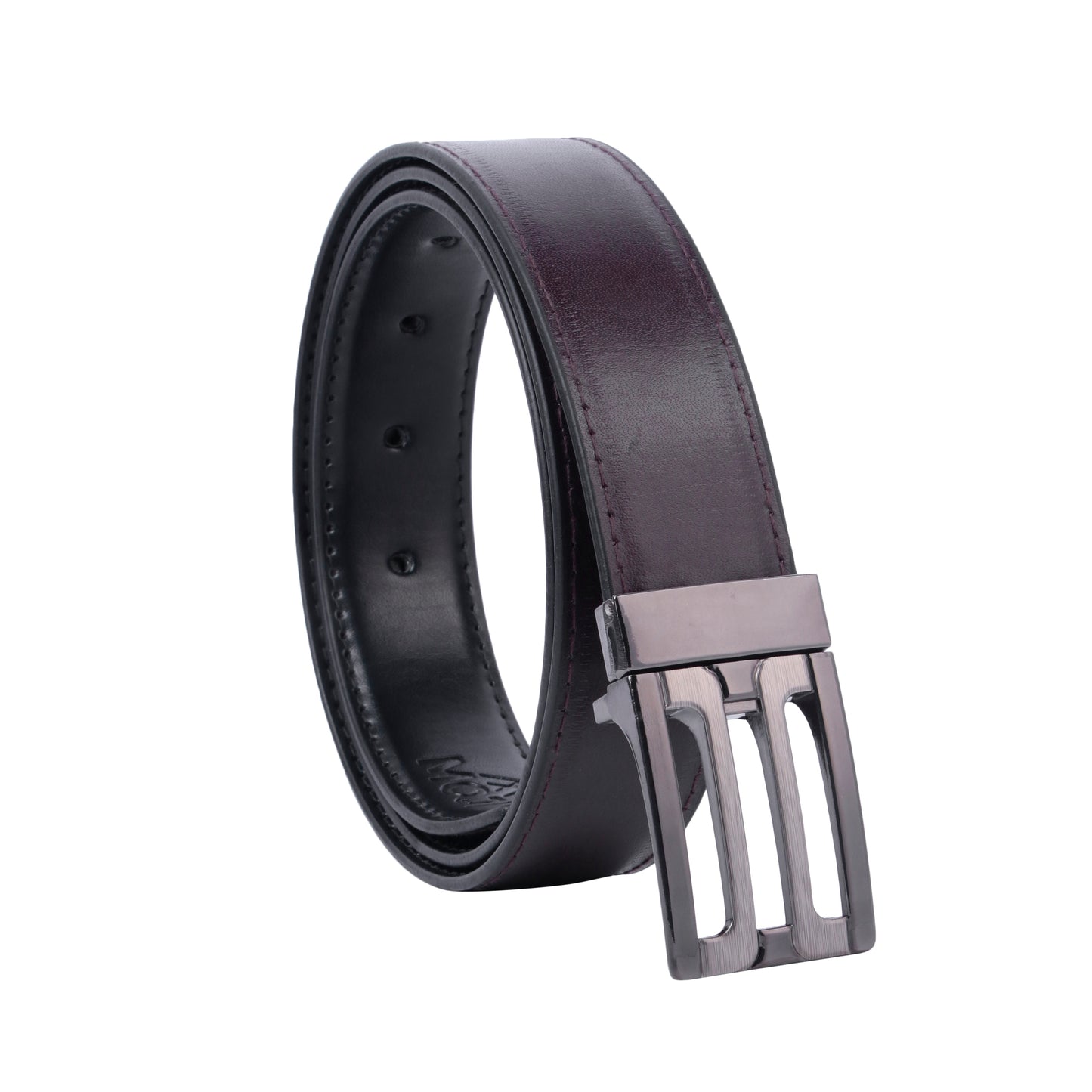MOJI Men's Reversible Vegan Leather Belt (Plain) | Formal & Casual