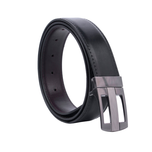 MOJI Men's Reversible Vegan Leather Belt (Plain) | Formal & Casual