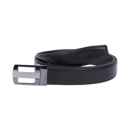 MOJI Men's Reversible Vegan Leather Belt (Textured) | Formal & Casual