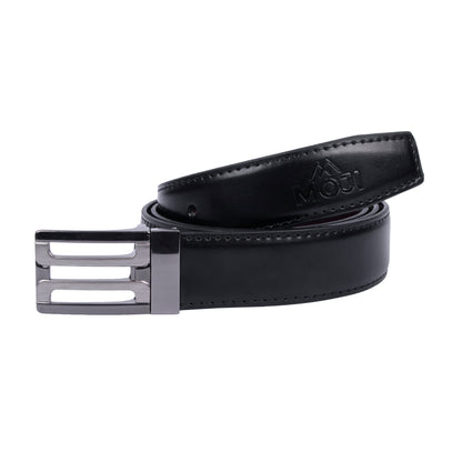 MOJI Men's Reversible Vegan Leather Belt (Plain) | Formal & Casual