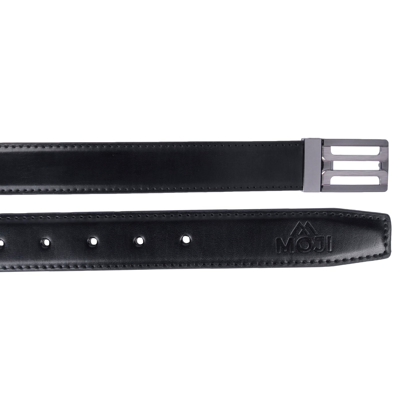 MOJI Men's Reversible Vegan Leather Belt (Plain) | Formal & Casual