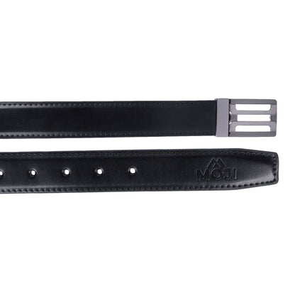 MOJI Men's Reversible Vegan Leather Belt (Plain) | Formal & Casual
