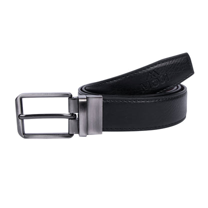 MOJI Men's Reversible Vegan Leather Belt (Textured) | Formal & Casual