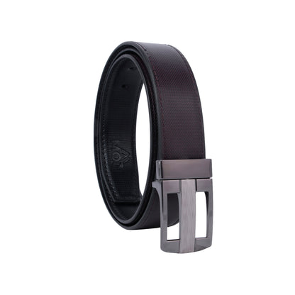 MOJI Men's Reversible Vegan Leather Belt (Textured) | Formal & Casual