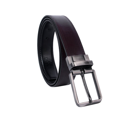 MOJI Men's Reversible Vegan Leather Belt (Plain) | Formal & Casual