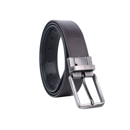MOJI Men's Reversible Vegan Leather Belt (Textured) | Formal & Casual