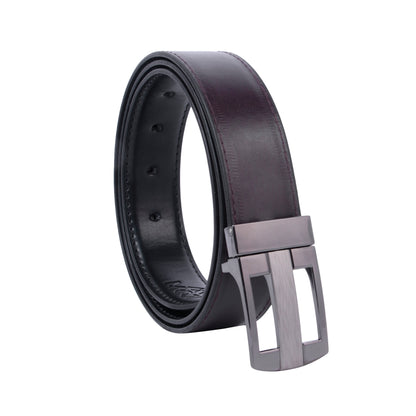 MOJI Men's Reversible Vegan Leather Belt (Plain) | Formal & Casual